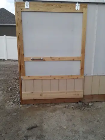 Greenhouse sliding barn door