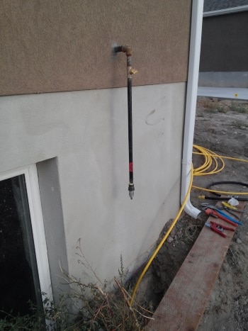 attaching gas line for heater