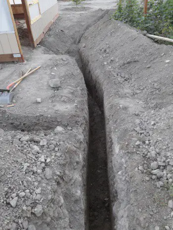gas and water trench